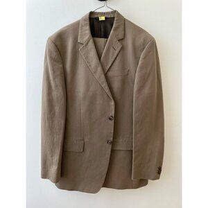 Banana Republic Mens 2 Piece Suit Set Taupe 46R 38/30